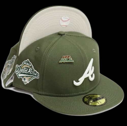 New Era Atlanta Braves Capsule May the 4th 1996 World Series 59Fifty Fitted Hat Green/Tan