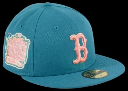 New Era Boston Red Sox Badlands 1999 All Star Game Patch Hat Club Exclusive 59Fifty Fitted Hat Teal