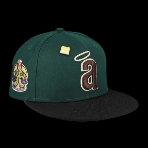 New Era California Angels Capsule Green Bark 35th Aniversary 59Fifty Fitted Hat Green/Purple