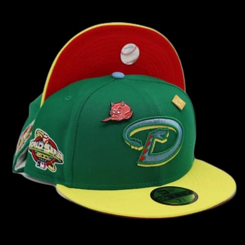 New Era Capsule Hats x Playdead Exclusive Arizona Diamondbacks 2001 World Series 59Fifty Fitted Hat Green/Red