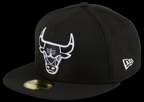 New Era Chicago Bulls 59Fifty Fitted Hat Black/White