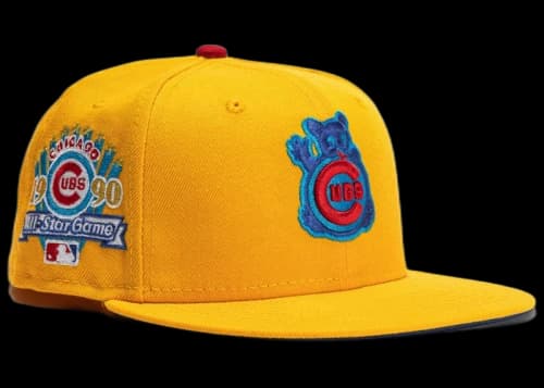 New Era Chicago Cubs Ballpark Snacks 1990 All Star Game Patch Hat Club Exclusive 59Fifty Hat Gold