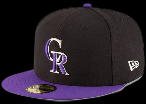 New Era Colorado Rockies On-Field Alternate Authentic Collection 59Fifty Fitted Hat Black/Purple