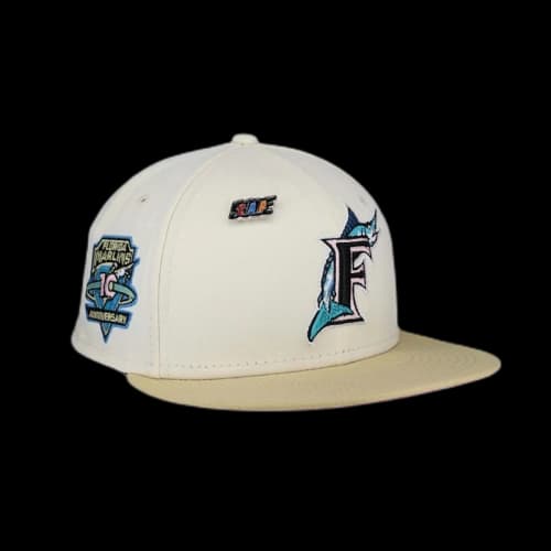 New Era Florida Marlins Capsule Chrome 2.0 10th Anniversary 59Fifty Fitted Hat White/Pink