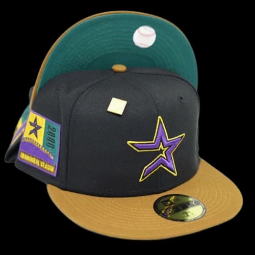 New Era Houston Astros 2000 Inaugural Season Patch Fitted Hat Fitted Hat Black/Green
