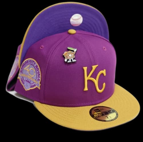 New Era Kansas City Royals Capsule PBJ 2.0 Alternate 40th Anniversay 59Fifty Fitted Hat Purple/Brown