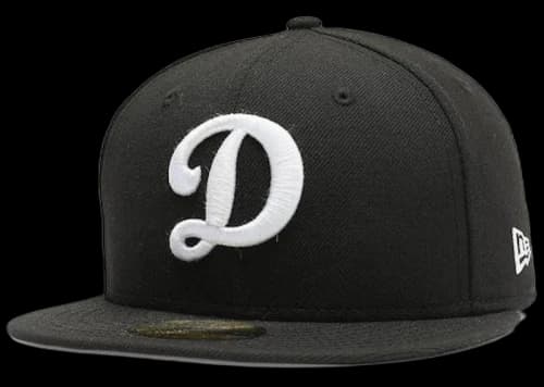 New Era Los Angeles Dodgers D Logo 59Fifty Fitted Hat Black/White