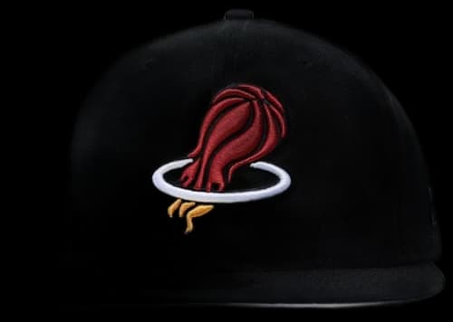 New Era Miami Heat Upside Down 59Fifty Fitted Hat Black