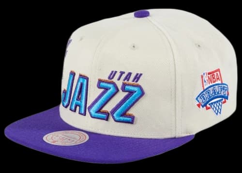 New Era Mitchell & Ness Utah Jazz Draft Day Snapback Hat White/Purple