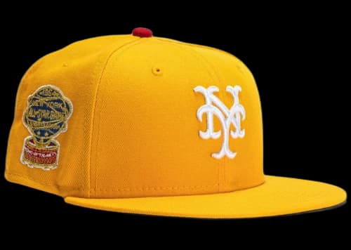 New Era New York Mets Ballpark Snacks 1964 All Star Game Hat Club Exclusive 59Fifty Patch Hat Gold