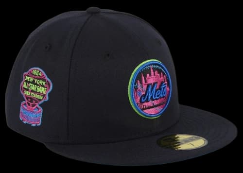 New Era New York Mets Cyberpunks 1964 All Star Game Patch Hat Club Exclusive 59Fifty Fitted Hat Navy