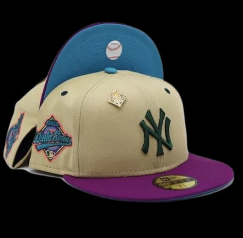 New Era New York Yankees '96 Olympic Collection (Part 1) 1996 World Series Capsule Hats Exclusive 59Fifty Fitted Hat Gold/Blue