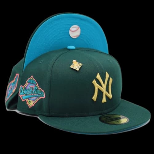 New Era New York Yankees '96 Olympic Collection (Part 1) 1996 World Series Capsule Hats Exclusive 59Fifty Fitted Hat Green/Blue