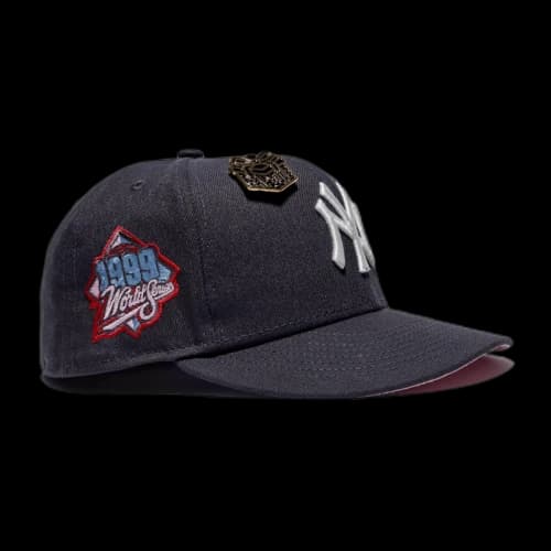 New Era New York Yankees Capsule Hats Black Friday 1999 World Series 59Fifty Fitted Hat Grey/Pink