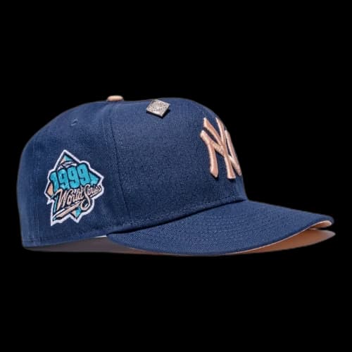 New Era New York Yankees Capsule Hats Oceanside Collection 1999 World Series 59Fifty Fitted Hat Navy/Peach