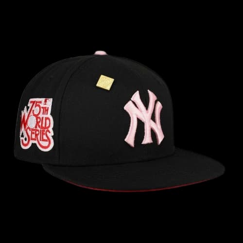 New Era New York Yankees Capsule Valentines Day 75th World Series Patch 59Fifty Fitted Hat Black/Red