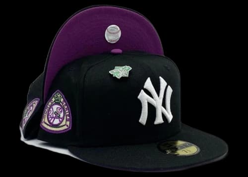 New Era New York Yankees Crossroads Collection (Albany) 1950 World Series Capsule Hats Exclusive 59Fifty Fitted Hat Black/Purple