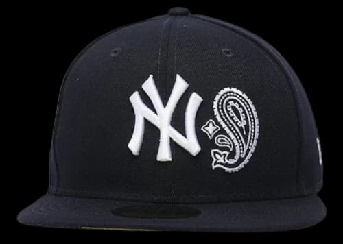 New Era New York Yankees Patchwork Paisley Undervisor 59Fifty Fitted Hat Navy