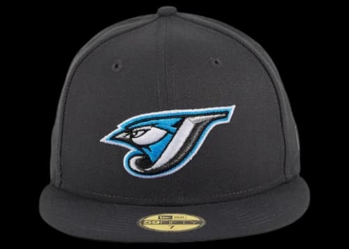 New Era Retro On-Field Toronto Blue Jays 2004 Hat Club Exclusive 59Fifty Fitted Hat Graphite