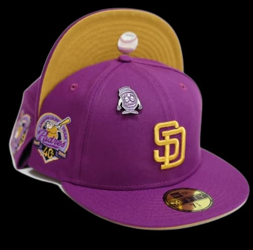 New Era San Diego Padres Capsule PBJ 2.0 Collection 40th Anniversary 59Fifty Fitted Hat Purple/Brown