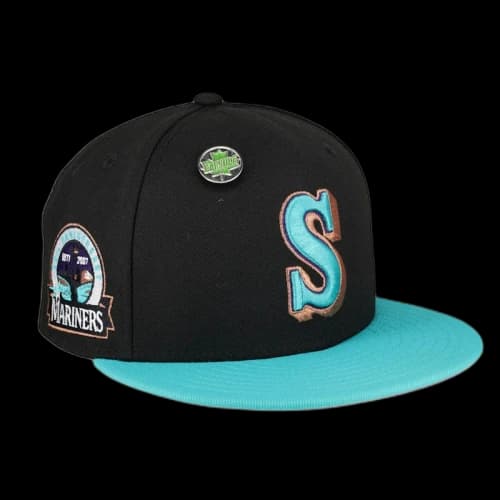 New Era Seattle Mariners 30th Anniversary Capsule Exclusive Fitted Hat 59Fifty Fitted Hat Black/Grey
