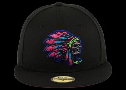 New Era Skull Chief Cyberpunks Hat Club Exclusive 59Fifty Fitted Hat Navy