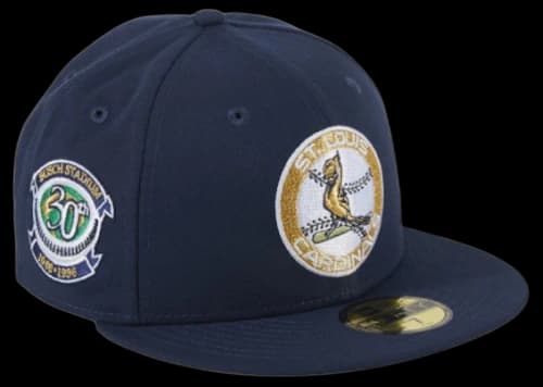 New Era St Louis Cardinals 30th Anniversary Stadium Patch Cool Fall Fashion Hat Club Exclusive Fitted Hat Navy