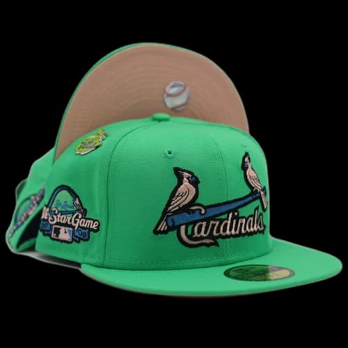 New Era St Louis Cardinals Capsule Apple Collection 2009 All Star Game Capsule Hats Exclusive 59Fifty Fitted Hat Green/Peach