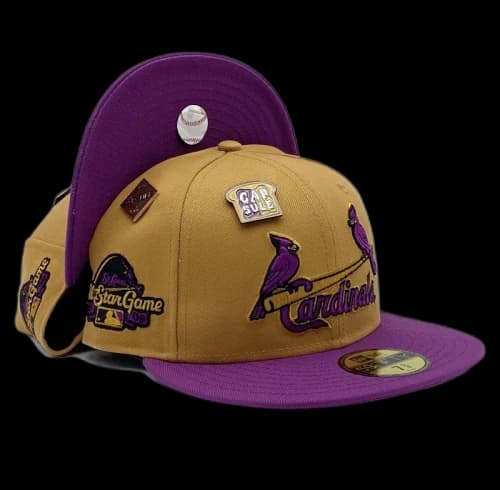 New Era St Louis Cardinals Peanut Butter Jelly Collection 2009 All Star Game Capsule Hats Exclusive 59Fifty Fitted Hat Brown/Purple