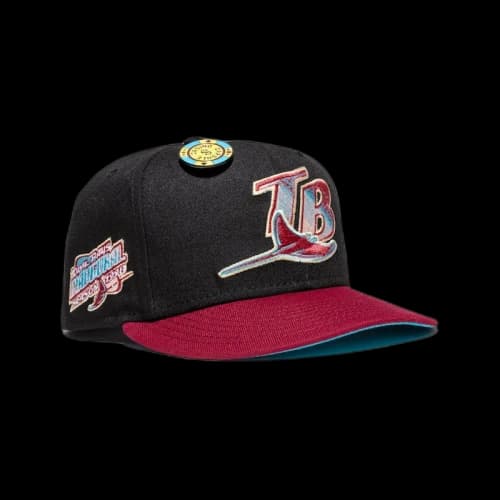 New Era Tampa Bay Devil Rays Capsule Casino Collection 1998 Season 59Fifty Fitted Hat Black/Blue