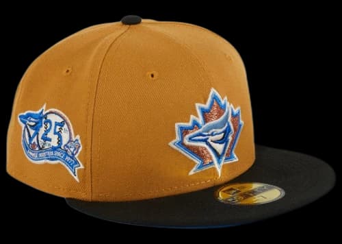 New Era Toronto Blue Jays Ancient Egypt 25th Anniversary Hat Club Exclusive 59Fifty Fitted Hat Khaki/Black/Royal Blue