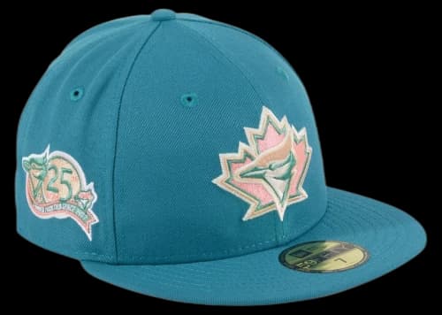 New Era Toronto Blue Jays Badlands 25th Anniversary Patch Hat Club Exclusive 59Fifty Fitted Hat Teal