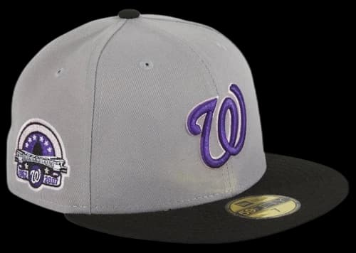 New Era Washington Nationals Fuji RFK Memorial Stadium Patch Hat Club Exclusive 59Fifty Fitted Hat Grey/Black