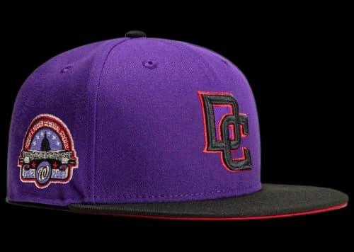 New Era Washington Nationals T-Dot RFK Stadium Patch DC Hat Club Exclusive 59Fifty Fitted Hat Purple/Black