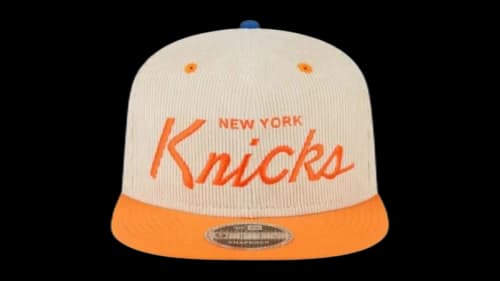 New Era x Eric Emanuel New York Knicks 9FIFTY Snapback Cream/Orange