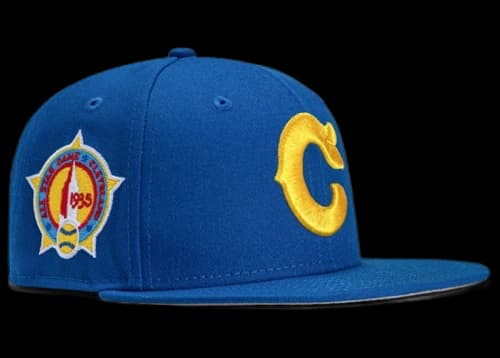 New Era x Hat Club Exclusive Cereal Pack Bonus Flavors Cleveland Indians 1935 All Star Game Patch Logo 59Fifty Fitted Hat Royal
