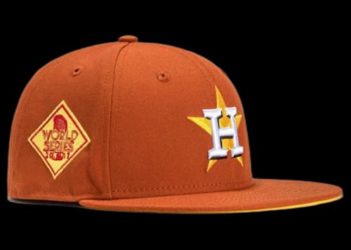 New Era x Hat Club Exclusive Cereal Pack Bonus Flavors Houston Astros 2017 World Series Patch 59Fifty Fitted Hat Burnt Orange/Gold