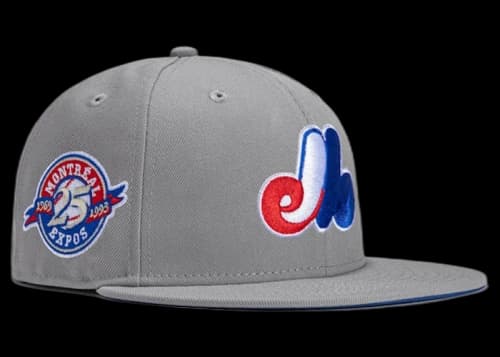 New Era x Hat Club Exclusive Grey OTC Montreal Expos 25th Anniversary Patch 59Fifty Fitted Hat Grey