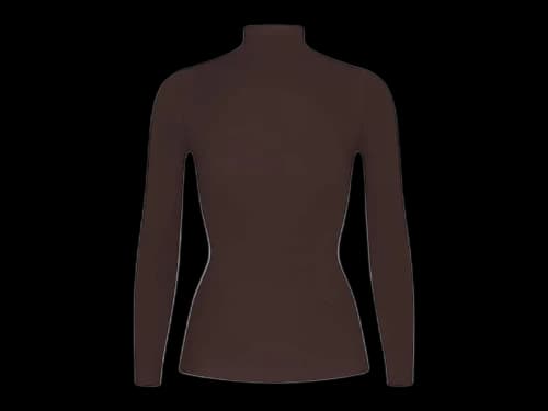 Nike x SKIMS Women's Weightless Layers Mock Neck Long Sleeve Top Dark Roast