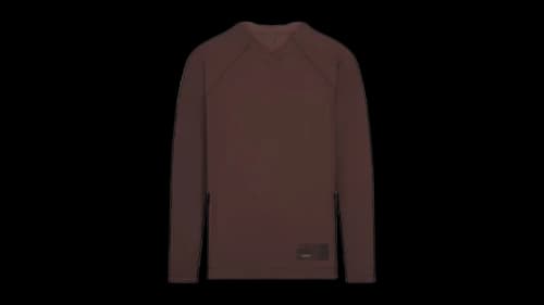 Nike x SKIMS Women's Airy V-Neck Oversized Long Sleeve Top Dark Sepia