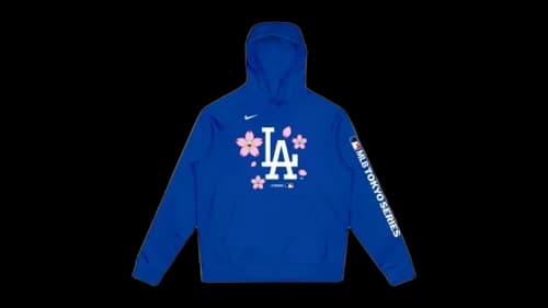 Nike x Takashi Murakami x MLB World Tour Tokyo Series 2025 Dodgers Hoodie Blue