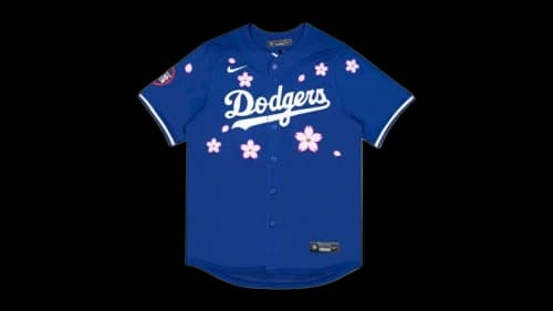 Nike x Takashi Murakami x MLB World Tour Tokyo Series 2025 Dodgers Tokyo Away Jersey Blue