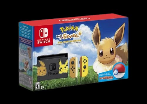 Nintendo Switch Pokémon: Let's Go, Eevee! Console Bundle HACSKFALG Brown/Yellow