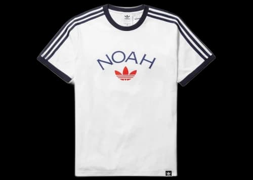 Noah x Adidas Core Logo Ringer Tee White