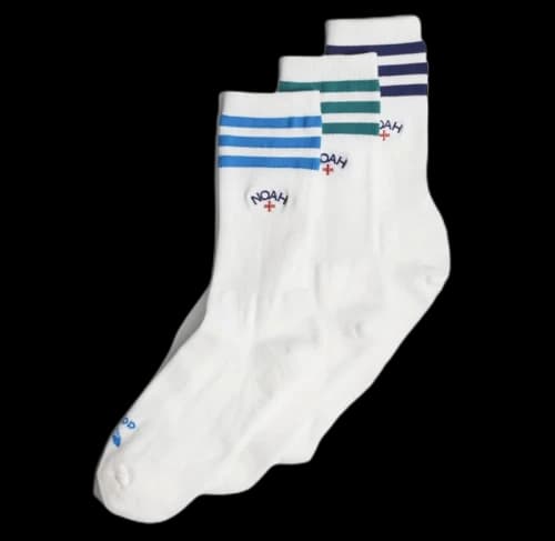Noah x adidas Originals Crew Socks (3 Pair) White/Multicolor