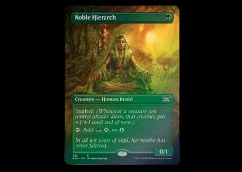 Noble Hierarch (Extended Art) (Foil) Magic: The Gathering TCG Double Masters: Box Toppers Rare #352 (Ungraded)