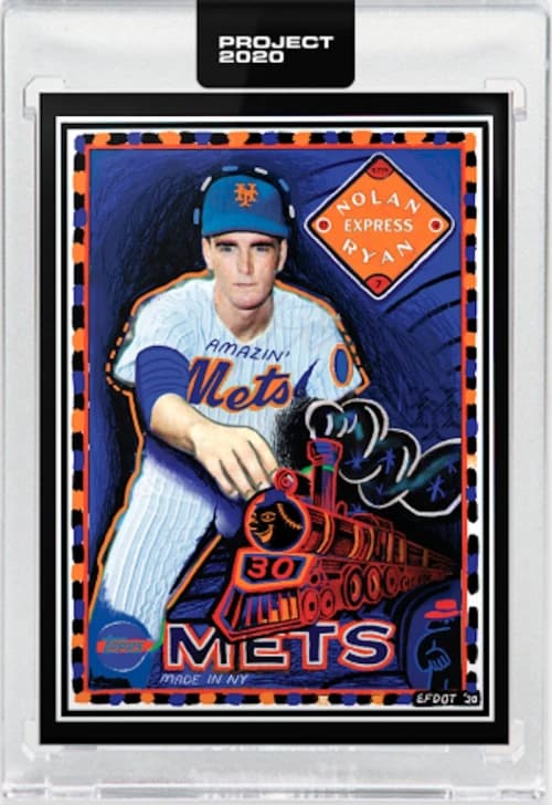 Nolan Ryan 1969 Topps Project 2020 Efdot Artist Proof /20 #52