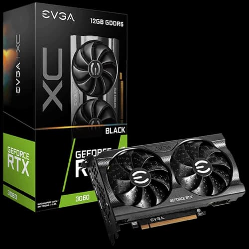 NVIDIA EVGA GeForce RTX 3060 12GB XC BLACK GAMING Graphics Card (12G-P5-3655-KR)