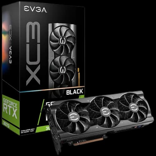 NVIDIA EVGA GeForce RTX 3070 XC3 BLACK GAMING Graphics Card (08G-P5-3751-KR)