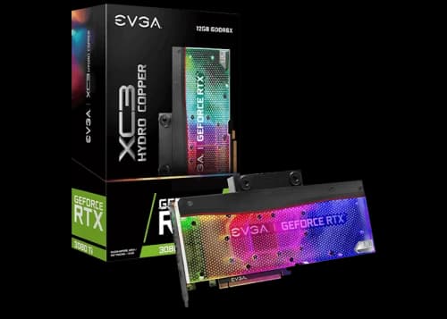 NVIDIA EVGA GeForce RTX 3080 Ti XC3 HYDRO COPPER 12G Graphics Card (12G-P5-3959-KR)